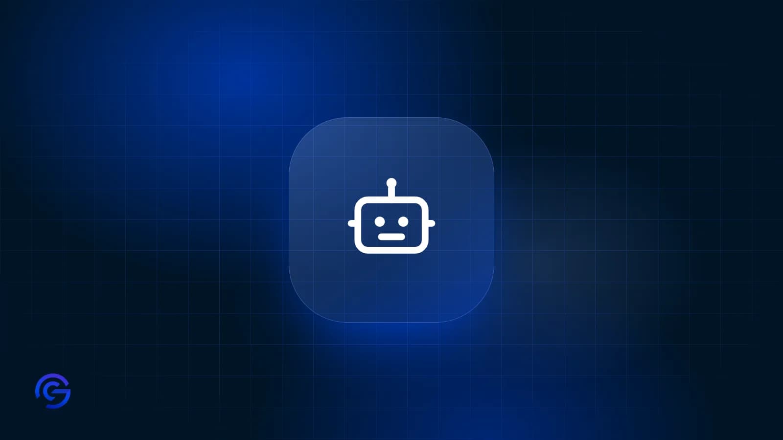 The AI solutions section icon on a dark blue background, the cover of an article about AI in advertising campaigns.