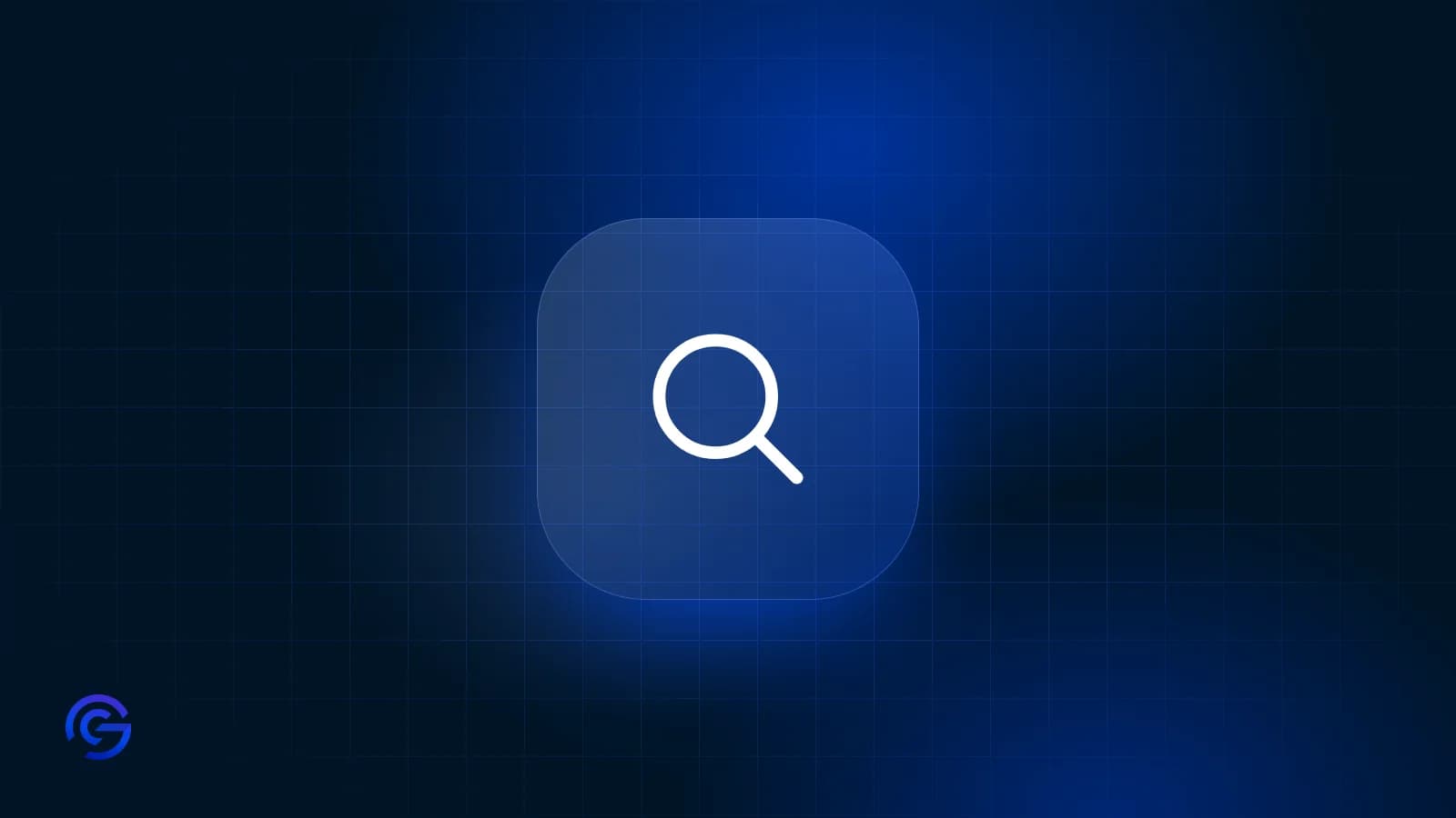 Cover for the article on types of content marketing: a search icon on Graphica's blue background.