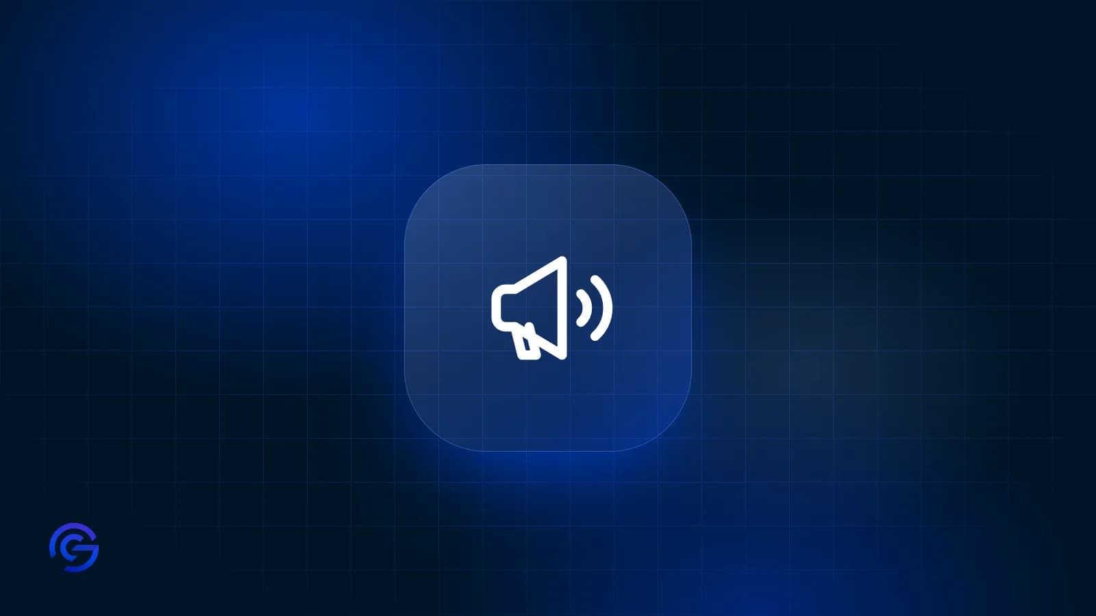 رمز قسم التسويق الرقمي والإعلانات على خلفية زرقاء داكنة، غلاف مقال عن وكالات وشركات التسويق في جدة.