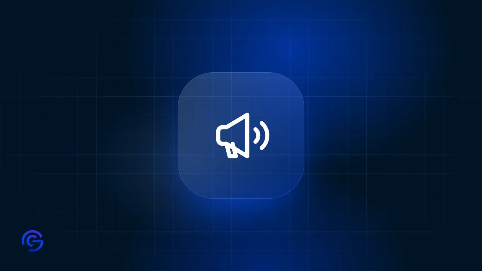 رمز قسم التسويق الرقمي والإعلانات على خلفية زرقاء داكنة، غلاف مقال عن شركات التسويق في مكة المكرمة.